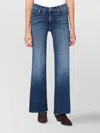 Mother Lil Doozy Fray Flared Jeans In Blue