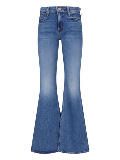 Mother Flared Jeans "the Jinx Heel" In Blue