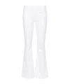 Mother Mid-rise Flared Jeans In White