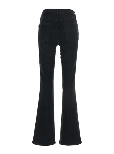 Mother Flared Mid-rise Jeans In Black