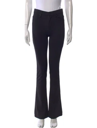 Pre-owned Mother Flared Pants In Black
