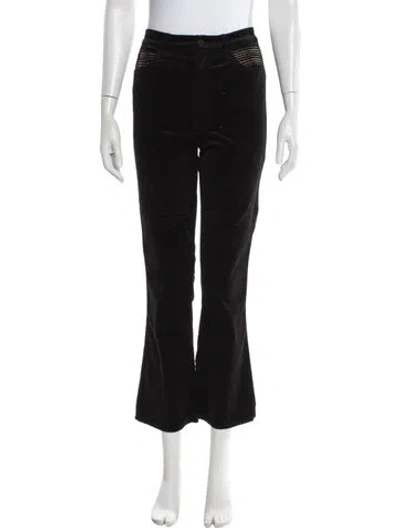 Pre-owned Mother Flared Pants In Black