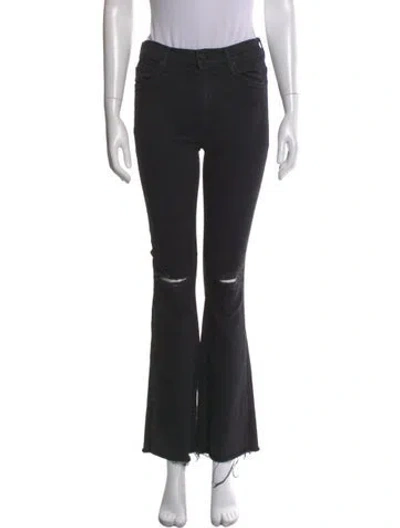 Pre-owned Mother Flared Pants In Black