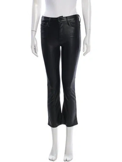 Pre-owned Mother Flared Pants In Black