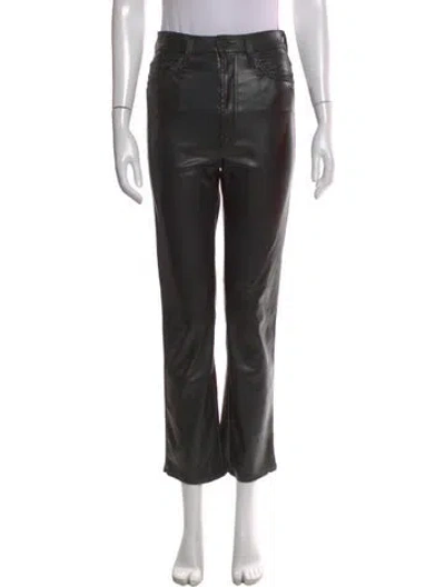 Pre-owned Mother Flared Pants In Black