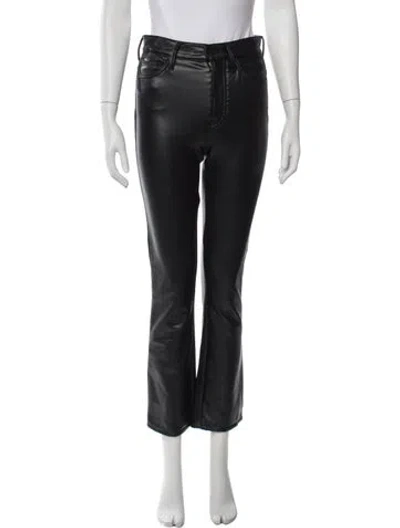 Pre-owned Mother Flared Pants In Black