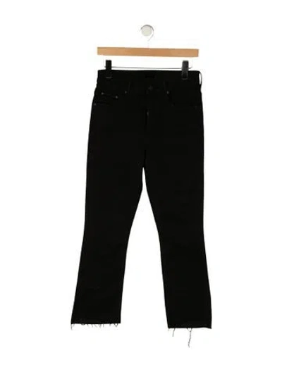 Pre-owned Mother Flared Pants In Black
