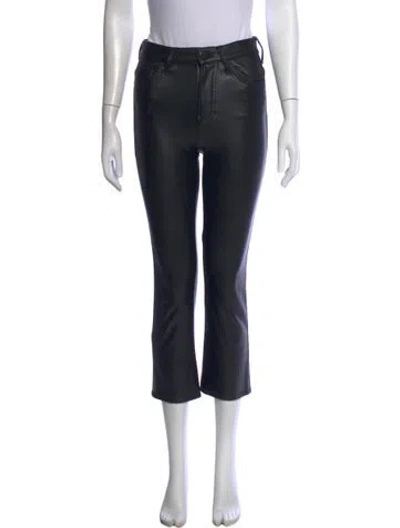 Pre-owned Mother Flared Pants In Black