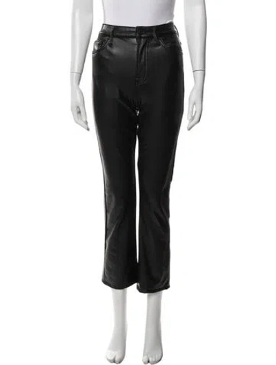 Pre-owned Mother Flared Pants In Black
