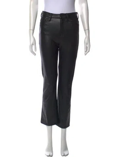 Pre-owned Mother Flared Pants In Black