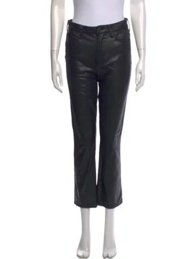 Pre-owned Mother Flared Pants In Black