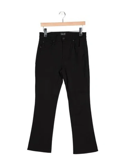 Pre-owned Mother Flared Pants In Black