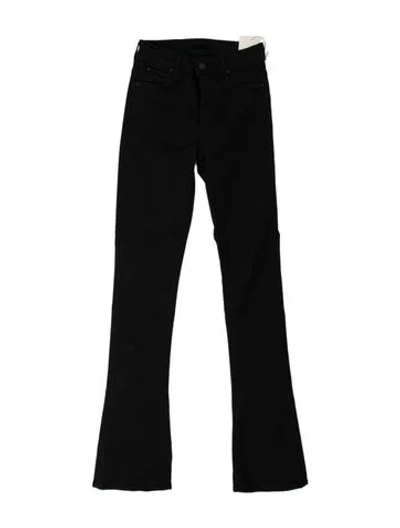 Pre-owned Mother Flared Pants In Black