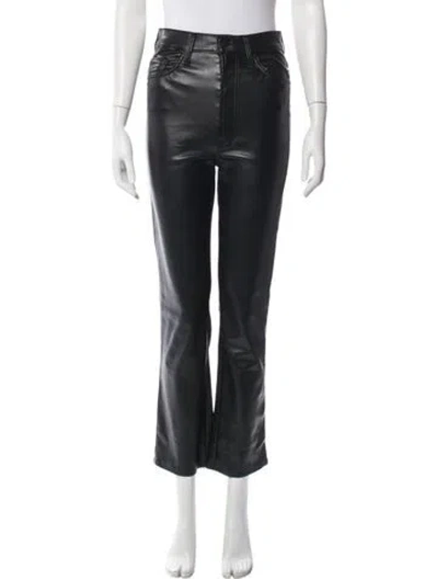 Pre-owned Mother Flared Pants In Black