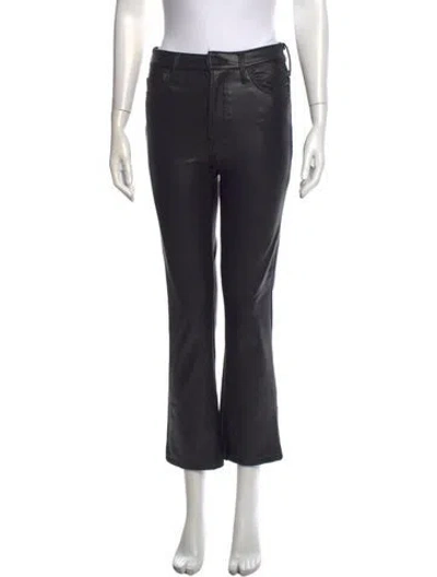 Pre-owned Mother Flared Pants In Black