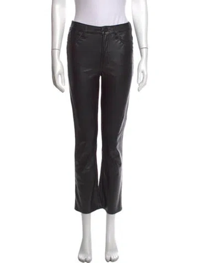 Pre-owned Mother Flared Pants In Black