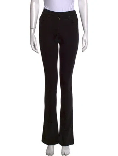 Pre-owned Mother Flared Pants In Black