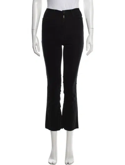 Pre-owned Mother Flared Pants In Black