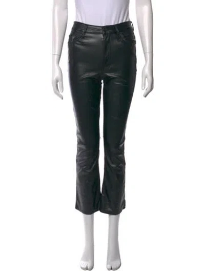 Pre-owned Mother Flared Pants In Black