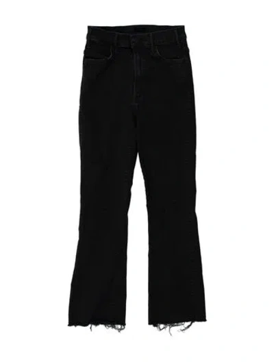 Pre-owned Mother Flared Pants In Black