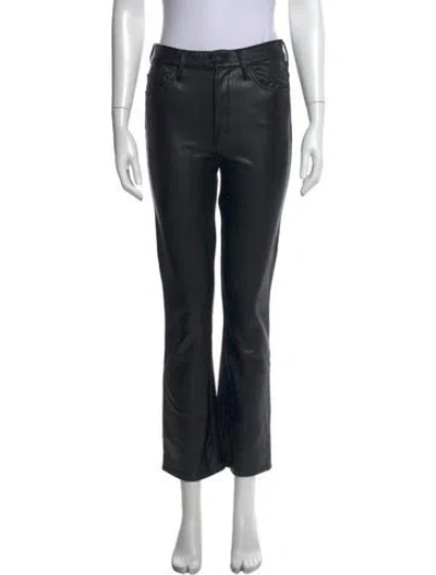 Pre-owned Mother Flared Pants In Black