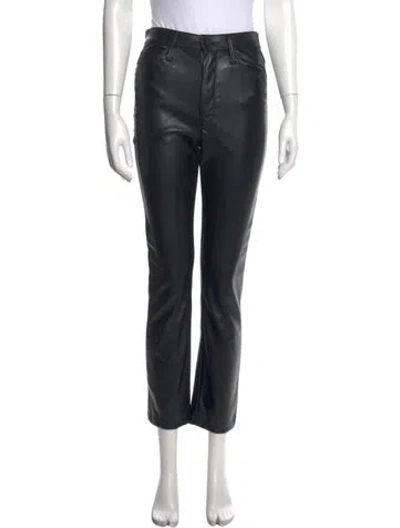 Pre-owned Mother Flared Pants In Black