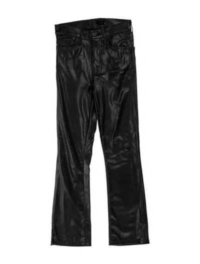 Pre-owned Mother Flared Pants In Black