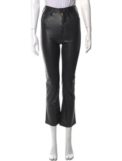 Pre-owned Mother Flared Pants In Black