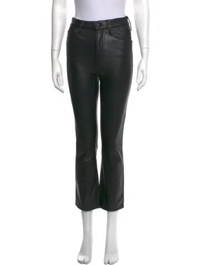 Pre-owned Mother Flared Pants In Black