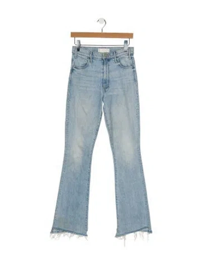 Pre-owned Mother Flared Pants In Blue