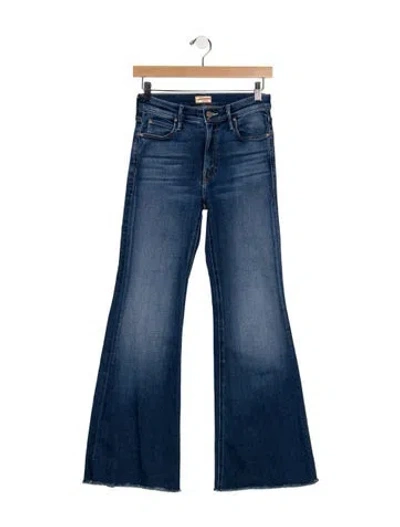 Pre-owned Mother Flared Pants In Blue