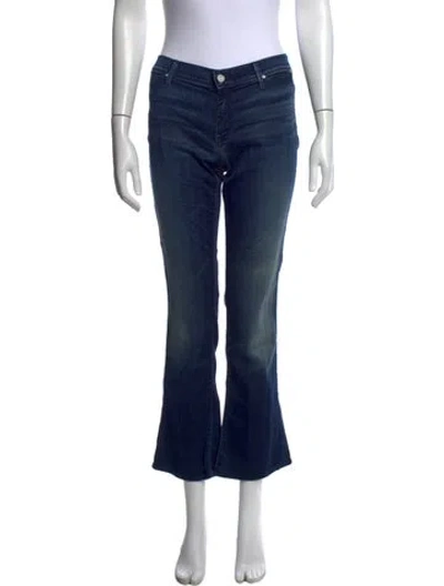 Pre-owned Mother Flared Pants In Blue