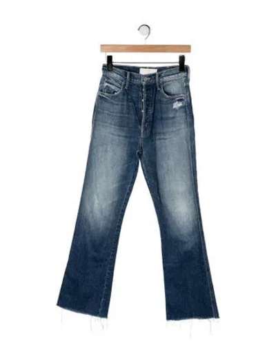 Pre-owned Mother Flared Pants In Blue