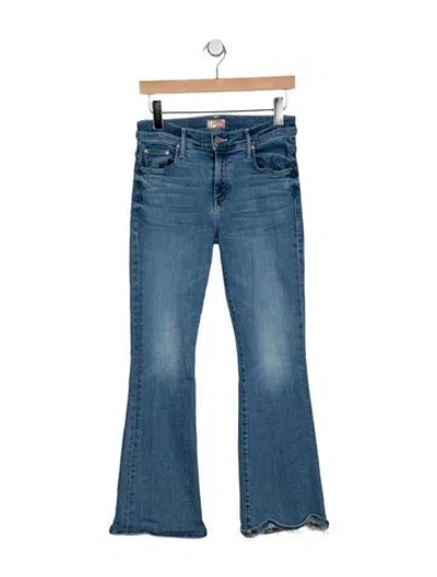 Pre-owned Mother Flared Pants In Blue