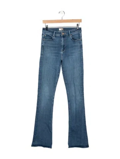 Pre-owned Mother Flared Pants In Blue