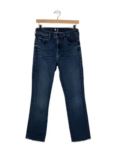 Pre-owned Mother Flared Pants In Blue