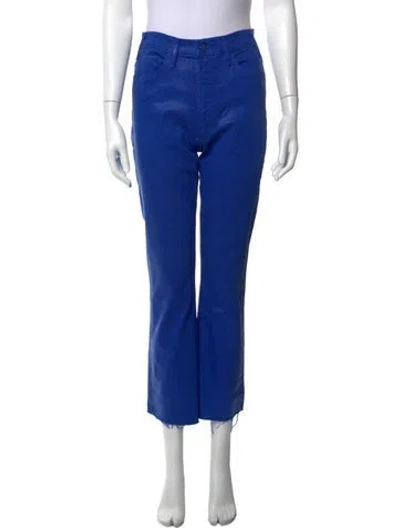 Pre-owned Mother Flared Pants In Blue