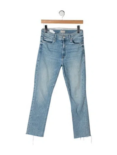 Pre-owned Mother Flared Pants In Blue