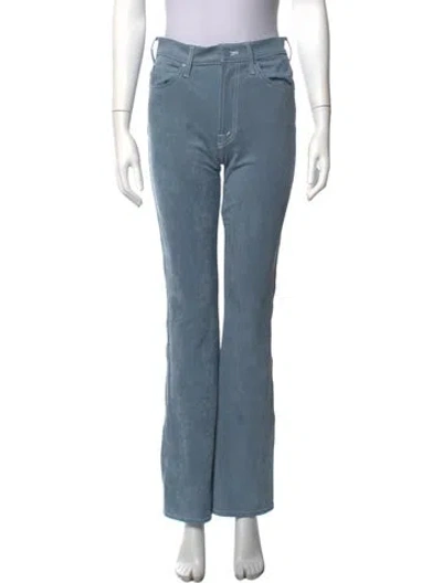 Pre-owned Mother Flared Pants In Blue