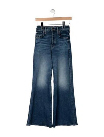 Pre-owned Mother Flared Pants In Blue