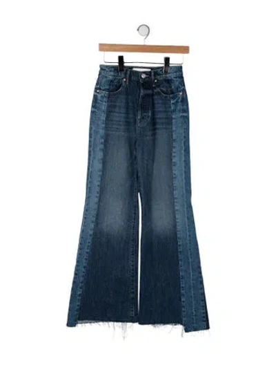 Pre-owned Mother Flared Pants In Blue