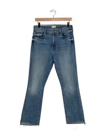 Pre-owned Mother Flared Pants In Blue
