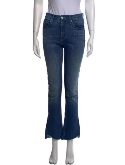 Pre-owned Mother Flared Pants In Blue