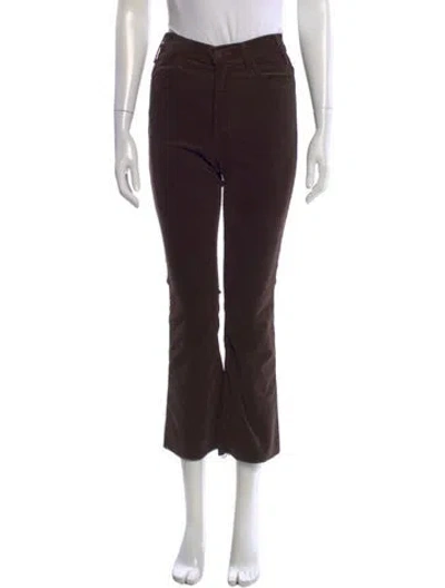 Pre-owned Mother Flared Pants In Brown