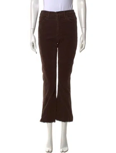 Pre-owned Mother Flared Pants In Brown
