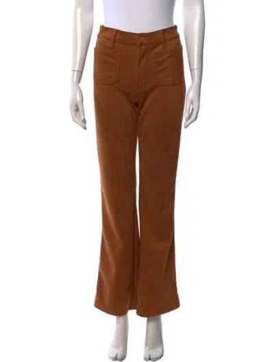 Pre-owned Mother Flared Pants In Brown