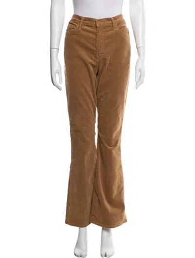 Pre-owned Mother Flared Pants In Brown