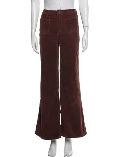Pre-owned Mother Flared Pants In Brown