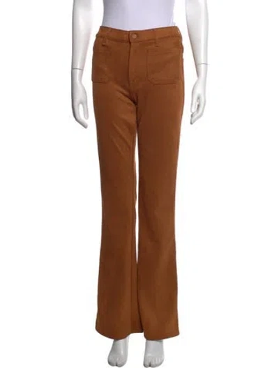 Pre-owned Mother Flared Pants In Brown