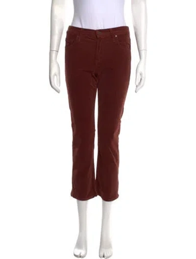 Pre-owned Mother Flared Pants In Brown